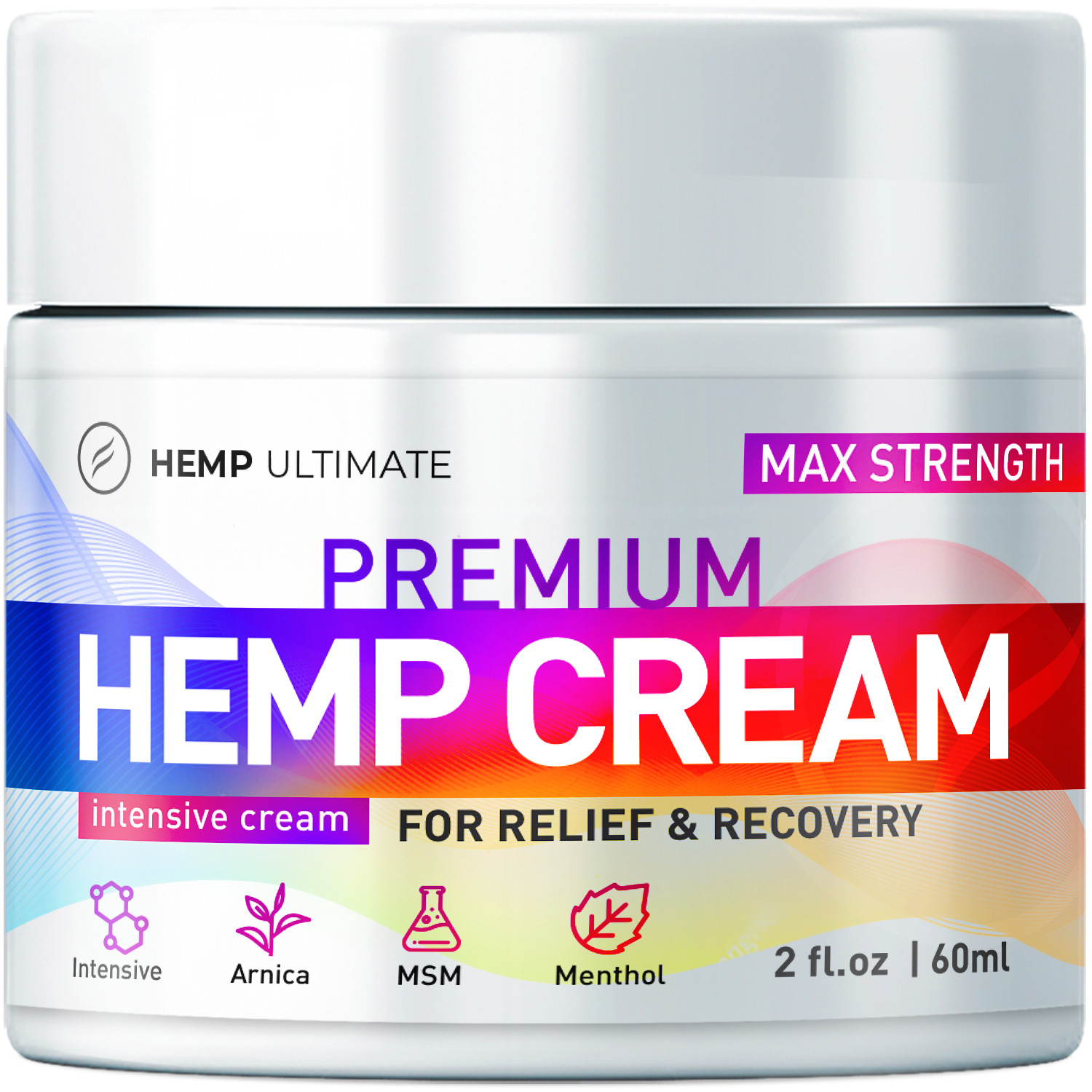 Hemp Ultimate Premium Hemp Cream jar – Max Strength
